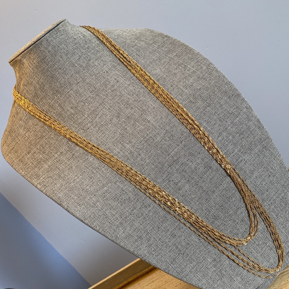 Vintage 10 Layer Gold Chain Necklace